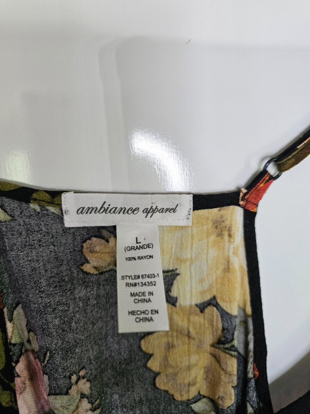 Floral Racer Back Flowy Tank Large - Picture 2 of 3
